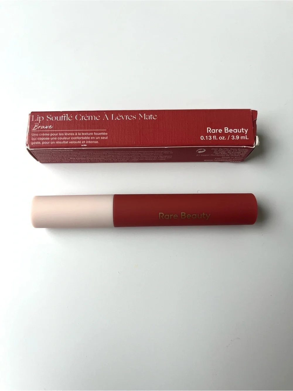 RARE BEAUTY NWT Lip Souffle Matte Lip Cream, Brave, Muted Terracotta